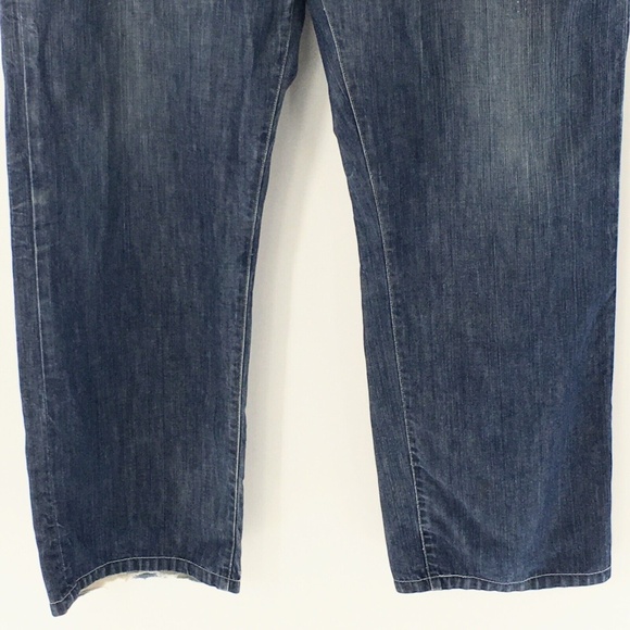 Levis Mens 569 Loose Straight Denim Jeans Blue Baggy Button Flap Pockets 40 x 32 - Picture 6 of 16
